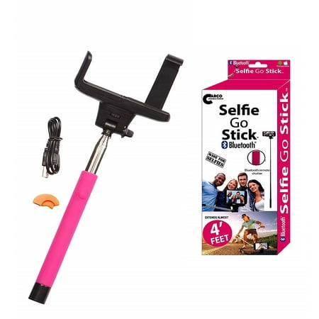 iPhone, Samsung Galaxy and Android Carco go selfie stick bluetooth remote shutter