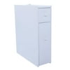 Movable Crevice Narrow Cabinet White 2 Flat Sliding Door Multi-door Saving Space Combination Cabinet