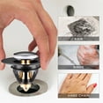 thumbnail image 4 of Tapón de drenaje para fregadero emergente, tocador de baño, lavabo, recipiente de rebote, filtro de repuesto, accesorios de baño de cocina, color negro kenally HA008208-03B, 4 of 6
