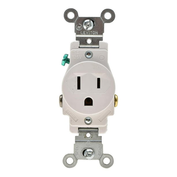 Contacto Eléctrico Leviton Blanco 5.8X3.5X2.7 Cm