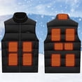 thumbnail image 2 of Heated Fleece Vest 11 Heat Zones Fast Warm Up Usb Smart Warming Layer Cotton Padded Winter Outdoor Sleeveless Jacket Heated Vest Regular Fit Women Vest Jacket, 2 of 5