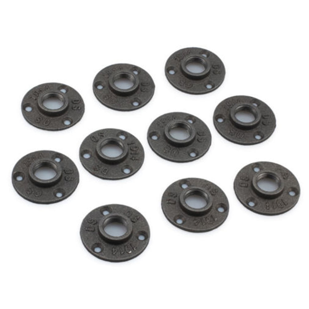 10Pc 1Inch Malleable Threaded Floor Flange Iron Pipe Fittings Wall Mount US ship 