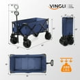 thumbnail image 7 of Zimtown Collapsible Wagon Folding Wagon Heavy Duty Utility Wagon Cart with All-Terrain Wheels,Blue, 7 of 7