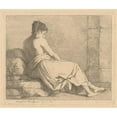 thumbnail image 3 of Angelica Kauffmann 17x15 Black Modern Framed Museum Art Print Titled - Seated Woman, Le Blanc 20, 3 of 5
