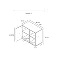 thumbnail image 2 of Mueble BUFETERA Multiusos ALACENA con Puerta (Blanco ABSOLUTO/Negro Mate) Decomobil Alacena Bufetera, 2 of 3