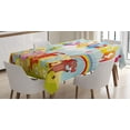 thumbnail image 1 of Ambesonne Birthday Party Tablecloth Rectangular Table Cover, Farm Barn Animals, 60"x90", Multicolor, 1 of 3