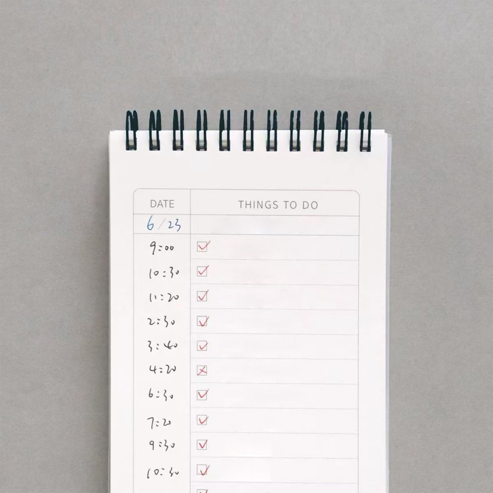 Daily Planner Notebook - Portable Schedule Journal Notebook Page Diary Notepad for Daily Work Arrangement Study Planning Goal Recording and Time Management