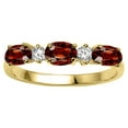 thumbnail image 2 of Tommaso Design� Genuine Garnet three stone oval band, 2 of 9