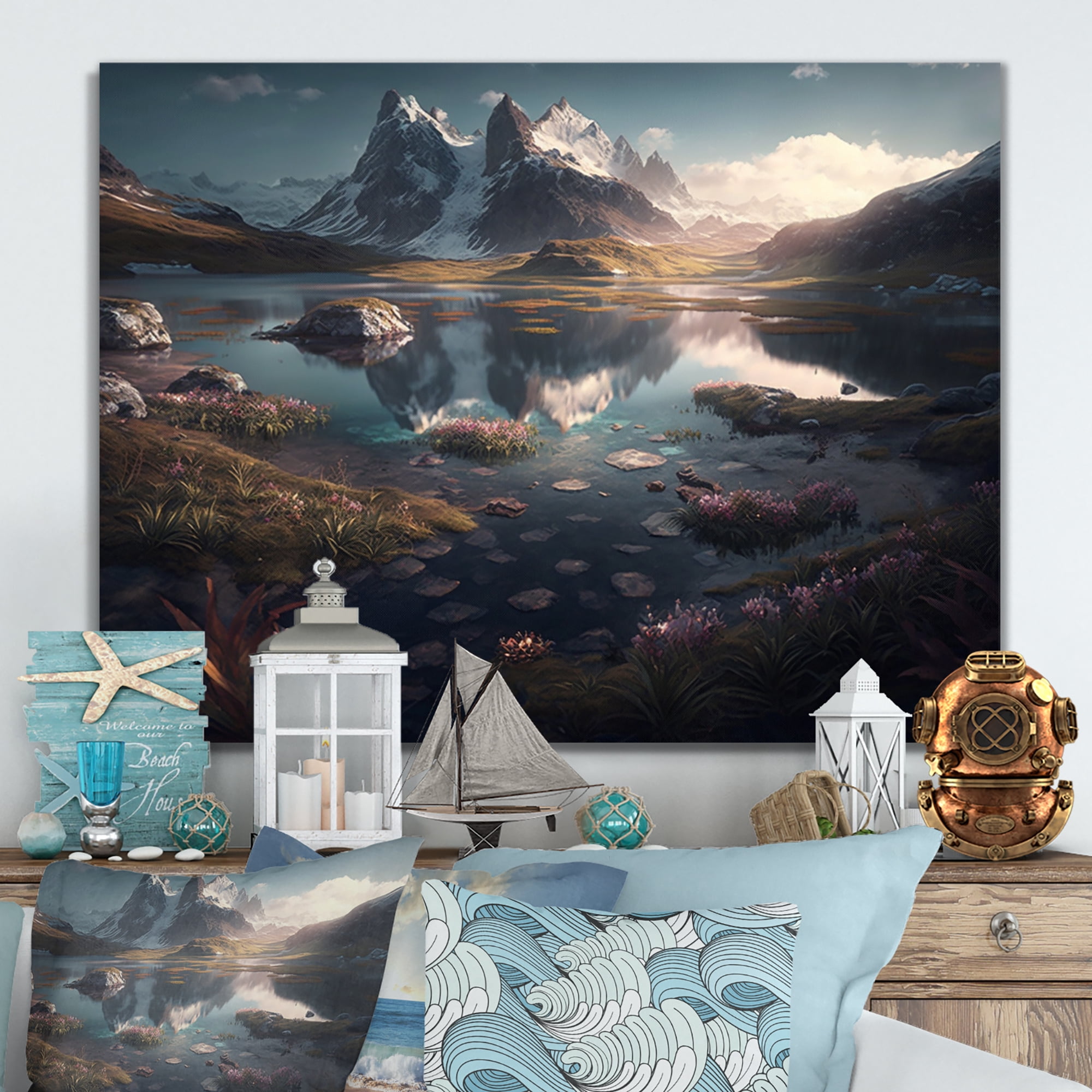 Designart Mountain Landscapes I Canvas Wall Art
