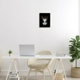 thumbnail image 2 of Stupell Industries Abstract Rabbit Bunny Makeup Head Black Background Framed Wall Art, 24 x 30, Design by Robert Farkas, 2 of 5