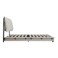 thumbnail image 4 of Full Size Upholstered Platform Bed with Light and Upholstered Headboard, 600lbs Load Capacity Wood Bed Frame, 4 of 8