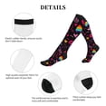 thumbnail image 5 of Lsque Lgbt Rainbow For Pride Pattern Sport Compression Socks for Men & Women 15-20 mmHg Knee High Nurse Pregnant Running Medical and Travel Athletic, 5 of 6