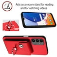 thumbnail image 7 of ELEHOLD for Samsung Galaxy A53 5G Wallet Case PU Leather Organ Card Slots Holders Magnetic Button Finger Ring Holder Stand Shockproof Full Protective Case,red, 7 of 7