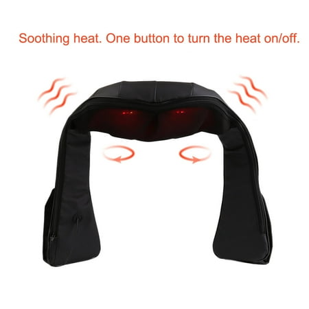 Shiatsu Kneading Neck Back Shoulder Massager Heat Magic Lumbar Support Waist Neck Relax Mate Device Pain Relief
