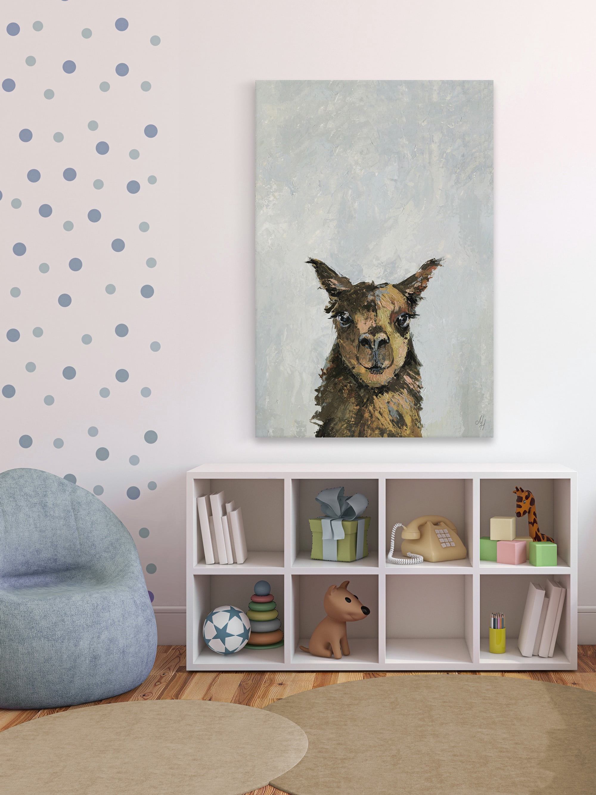 Marmont Hill Naughty Llama II Canvas Wall Art