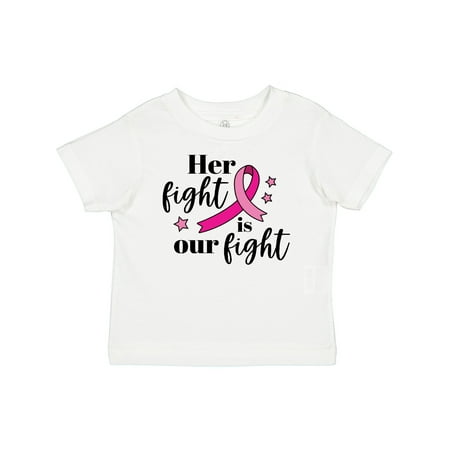 

Inktastic Breast Cancer Awareness Her Fight is Our Fight Gift Baby Boy or Baby Girl T-Shirt