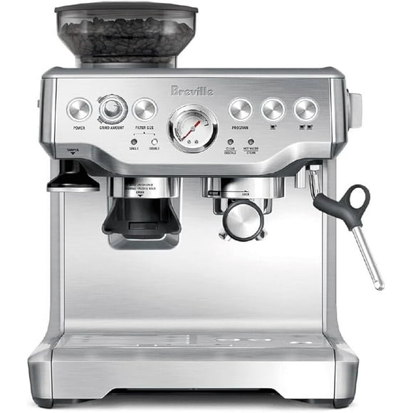 Breville Machine à Espresso Barista Express, Acier Inoxydable Brossé, BES870TG