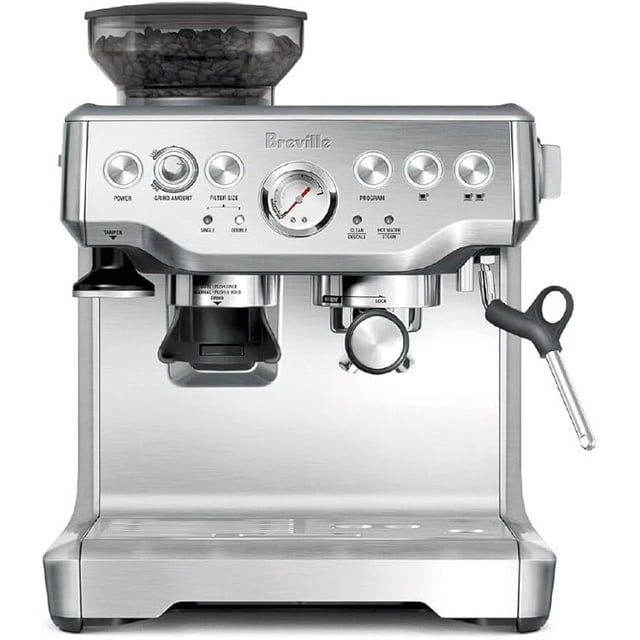 Breville Machine à Espresso Barista Express, Acier Inoxydable Brossé, BES870TG