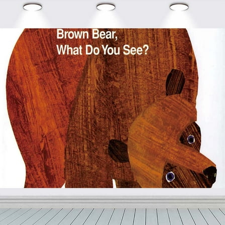 Brown Bear school Backdrop Background Banner Taspestry Wall Decor Birthday Party Supplies Poster Fans