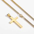 thumbnail image 3 of Cross Necklace For Men Boys Women 16-24 Inches Stainless Steel Cross Pendant Chain Religious Gift, 3 of 5