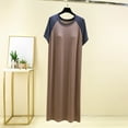thumbnail image 3 of Wdfiry Women's Nightgown T-Shirts Dress Sleepshirts Built-in Bra Short Sleeve Sleepwear Soft Pajama Dress, 3 of 4