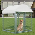 thumbnail image 7 of Hawkrown Outdoor Large Dog Kennel, Heavy Duty Dog Enclosure with UV & Rain-Proof Fully Covered Roof, Rustproof Metal Mesh, Double Security Locks, 40 x40 in, 7 of 7