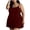 Burgundy, variant on Women's Plus Size Slip Dress Adjustable Spaghetti Strap Dresses Cami Crew Neck Cami Long Under Dress,Black