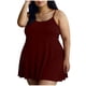 thumbnail image 1 of Moda de Tamaño Más Casual Cuello Redondo Correa Ajustable Vestido de Noche sin Mangas para las Mujeres, Ropa de Salón Suave de Tamaño Más para el Verano, 1 of 6