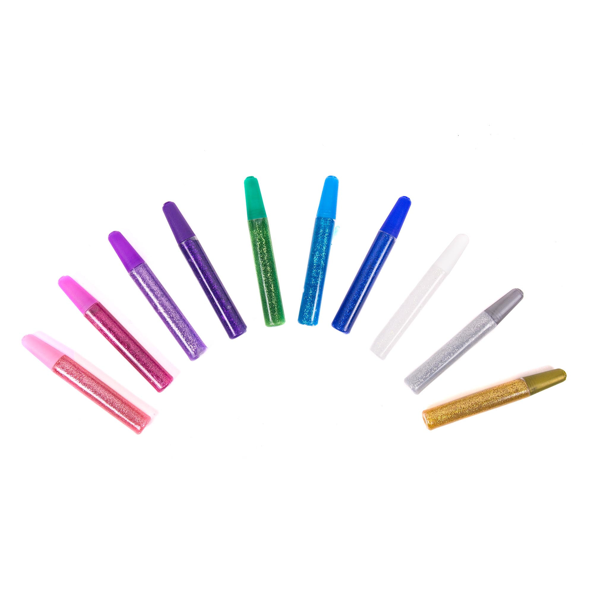 Assorted Colors Bright Tone Premium Glitter Glue Pens - 24 Pc