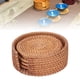 thumbnail image 1 of Posavasos De Ratán Tejido A Mano, Fácil Mantenimiento Posavasos De Taza De Té De Ratán Exquisita Artesanía Multifuncional 10 Cm De Diámetro Aspecto Elegante 5 Piezas Para, 1 of 7