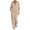 Khaki, variant on Yigetop Women's 2 Piece Tracksuit Outfit Zip up Hoodie & Wide Leg Pants Casual Travel Athletic Matching Set Blackish Green L