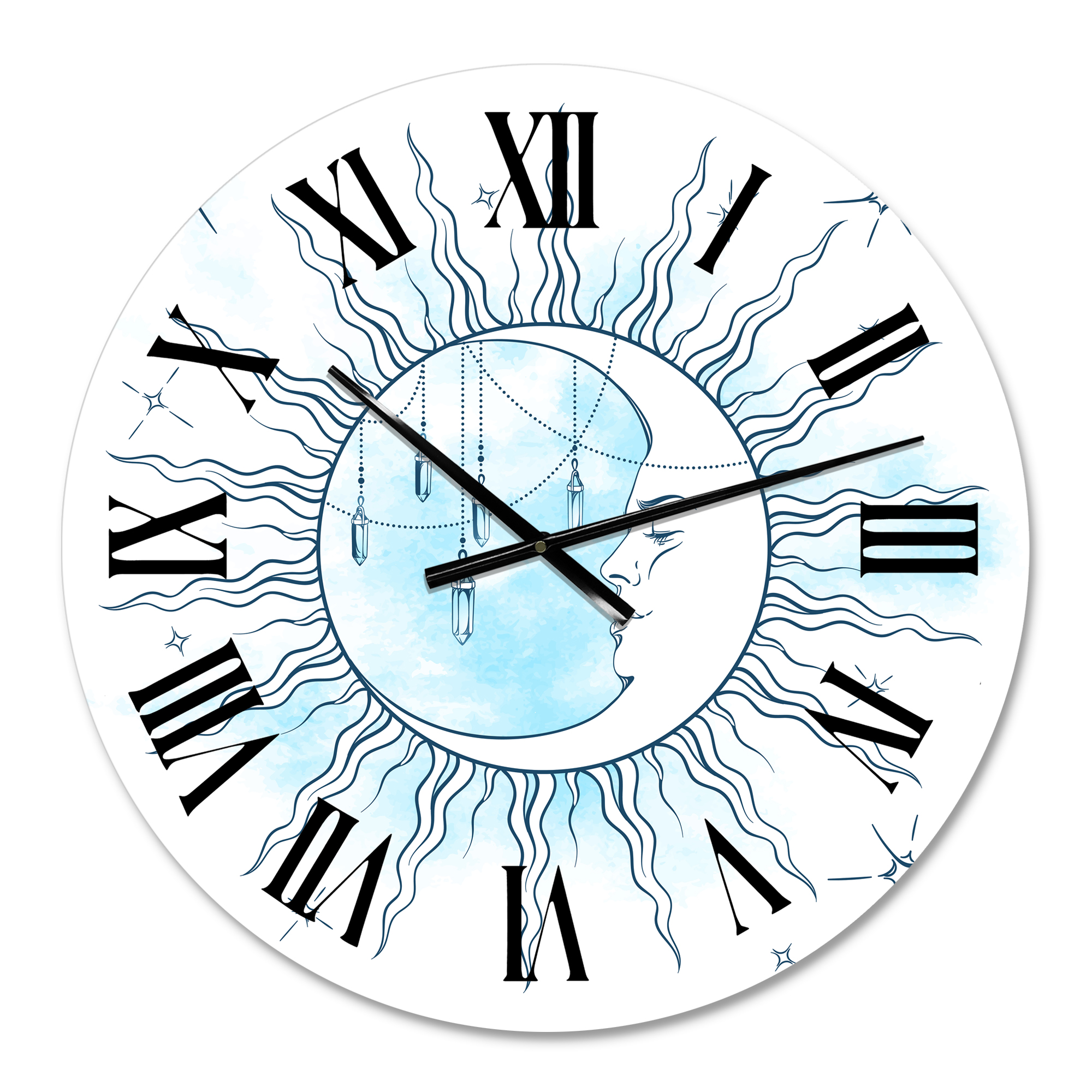 Designart 1 in Quartz Bohemian Wall Clock