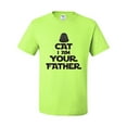 thumbnail image 3 of Cat I Am Your Father Cat Lover Men's Graphic T-Shirt, Safety Green, 5X-Large, 3 of 5