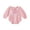 Pink, variant on Baby Boy Girl Bubble Romper Long Sleeve Plain Collar Bodysuit | Infant Fall Clothes, Peter Pan Collar Romper for Unisex Babies&Toddler, Newborn Clothing, Ideal for Holiday and Daliy