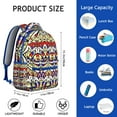 thumbnail image 6 of Boho Tribal Print Backpack for College - 17 Inch Laptop Compartment, Durable Oxford Fabric, Large Capacity Bookbag for Dorm & Commuting, 6 of 6