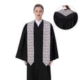 thumbnail image 4 of Logiee Panda And Rose Print Unisex Adult Graduation Stole Shawl 72" Long for Academic Commencements Shawl-Sharp Corner, 4 of 7