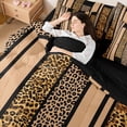 thumbnail image 4 of Erosebridal Girls Woman Leopard 7-Piece Bedding Comforter Set,Wild Animal Cheetah Print King Bedding Sets For Kids,Reversible Black, 4 of 7