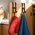 thumbnail image 4 of Double Sided S Hooks Dual Anti-Drop Geometric Plastic Hangers Non-Slip Rail Grips 2 Pcs for Bathroom Kitchen Shower Rod and Reusable Organizer, 4 of 8