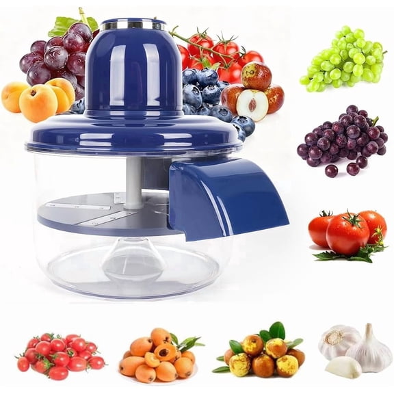 Automatic Grape Peeler Machine, Electric Garlic & Cherry Tomato Peeler Skin Remover Tool for Small Fruits, Effortless Peeling for Home Kitchen (Blue)