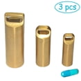 thumbnail image 1 of 3pcs/set Brass Pill Box Keychain Waterproof Pill Box Keyring For Outdoor Travel Survival, 1 of 8