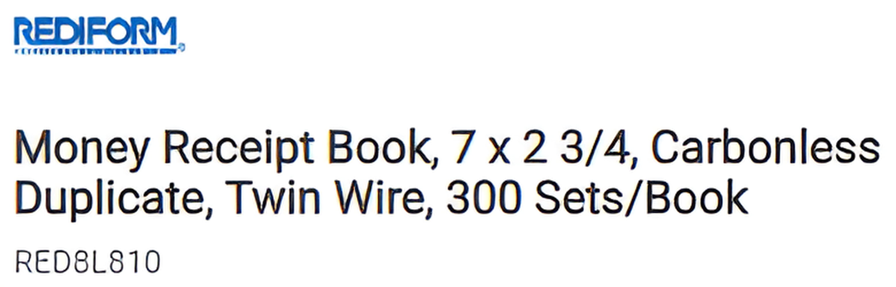 Rediform  Receipt Book 8L810