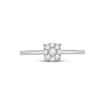 thumbnail image 2 of 10kt White Gold Womens Round Diamond Cluster Ring 1/8 Cttw, 2 of 4