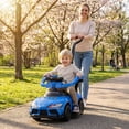 thumbnail image 2 of Costway Toyota Licensed Ride on Push Car with Parent-Control Handle Music Safety Guardrail Blue, 2 of 10