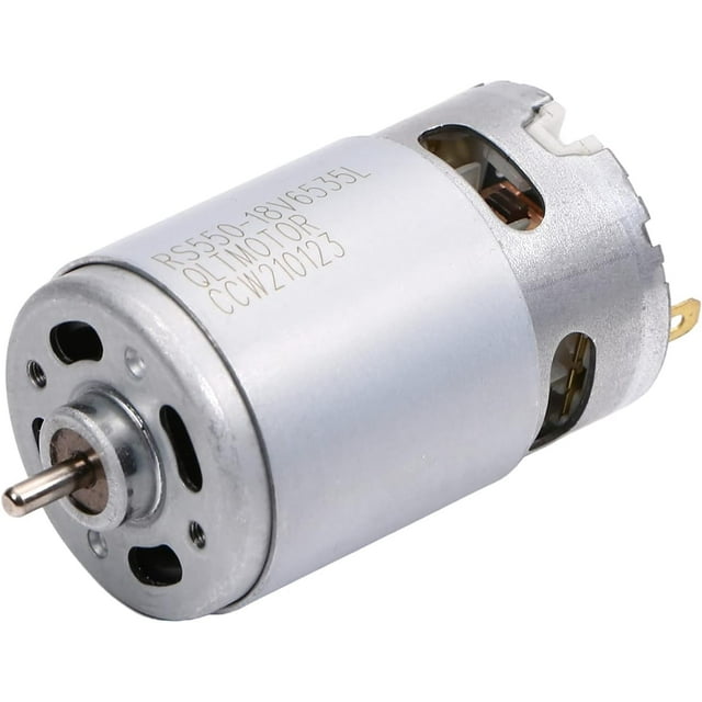 HUGFEGWE Moteur Électrique 18V DC 20500RPM Arbre Rond Couple Élevé pour Projets Électriques/électroniques DIY, Perceuses, Robots, Véhicules RC, Voitures/robots Télécommandés, Scie U2536-19298