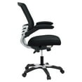 thumbnail image 2 of Modway Chaise de Bureau en Vinyle Edge, Réglable de 18,5 à 22 Pouces de Hauteur, Noire, 2 of 12