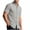 Shirt # Gray, variant on Maqroz Mens Fashion Tops Casual Short Sleeve Button Down Shirt Crinkle Texture Lightweight Vacation Holiday Resort Wear Essential