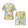 thumbnail image 1 of Fotbe Ducks and Anchors Pijama Estampada de 2 Piezas para Niños – Ropa de Dormir de Manga Corta Cómoda para Niños y Niñas, Camiseta y Shorts de Algodón-Medium, 1 of 6