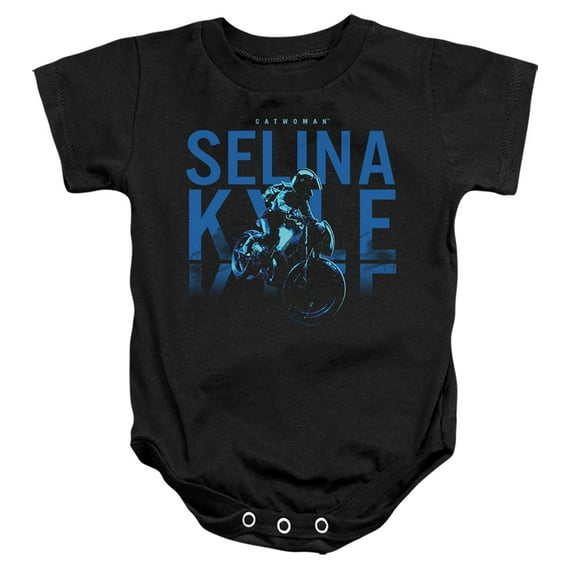 The Batman Selina Kyle Motorcycle Unisex Infant Snap Suit for Baby (24 Months) Black
