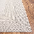 thumbnail image 4 of SAFAVIEH Braided Evangeline Bordered Machine Washable Reversible Runner Rug, Ivory/Grey, 2'3" x 8', 4 of 11