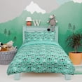 thumbnail image 5 of PiccoCasa 5Pcs Kids Comforter Set Bed in Bag Bedding Set for Full Size Bed, Green Monster Pattern, 5 of 10